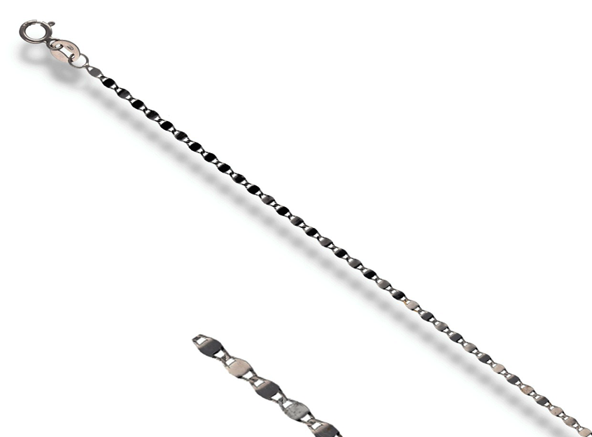 Bílé zlato náramek žiletky 1,9mm 18cm